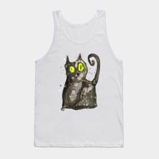 Big fat black cat Tank Top